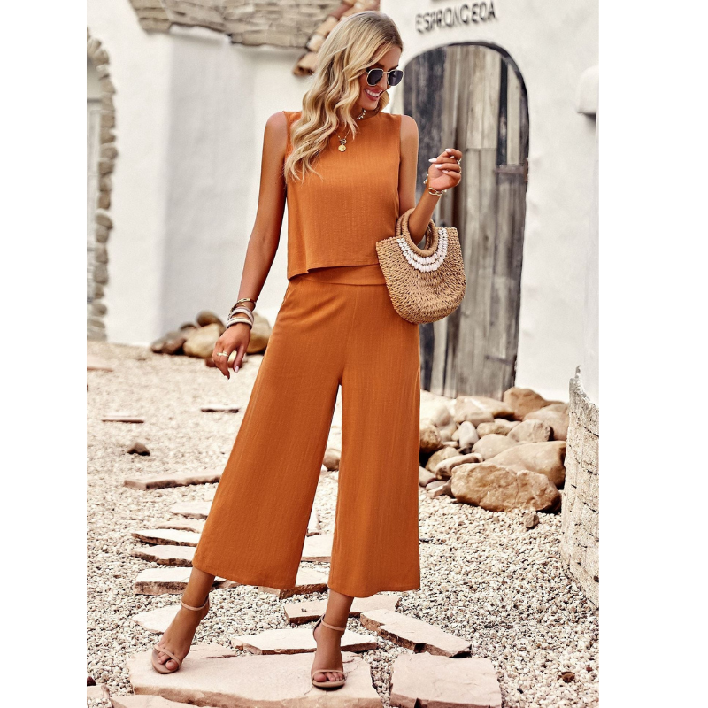 Stella - Two-Piece Summer Sleeveless Top & Stylish Pants