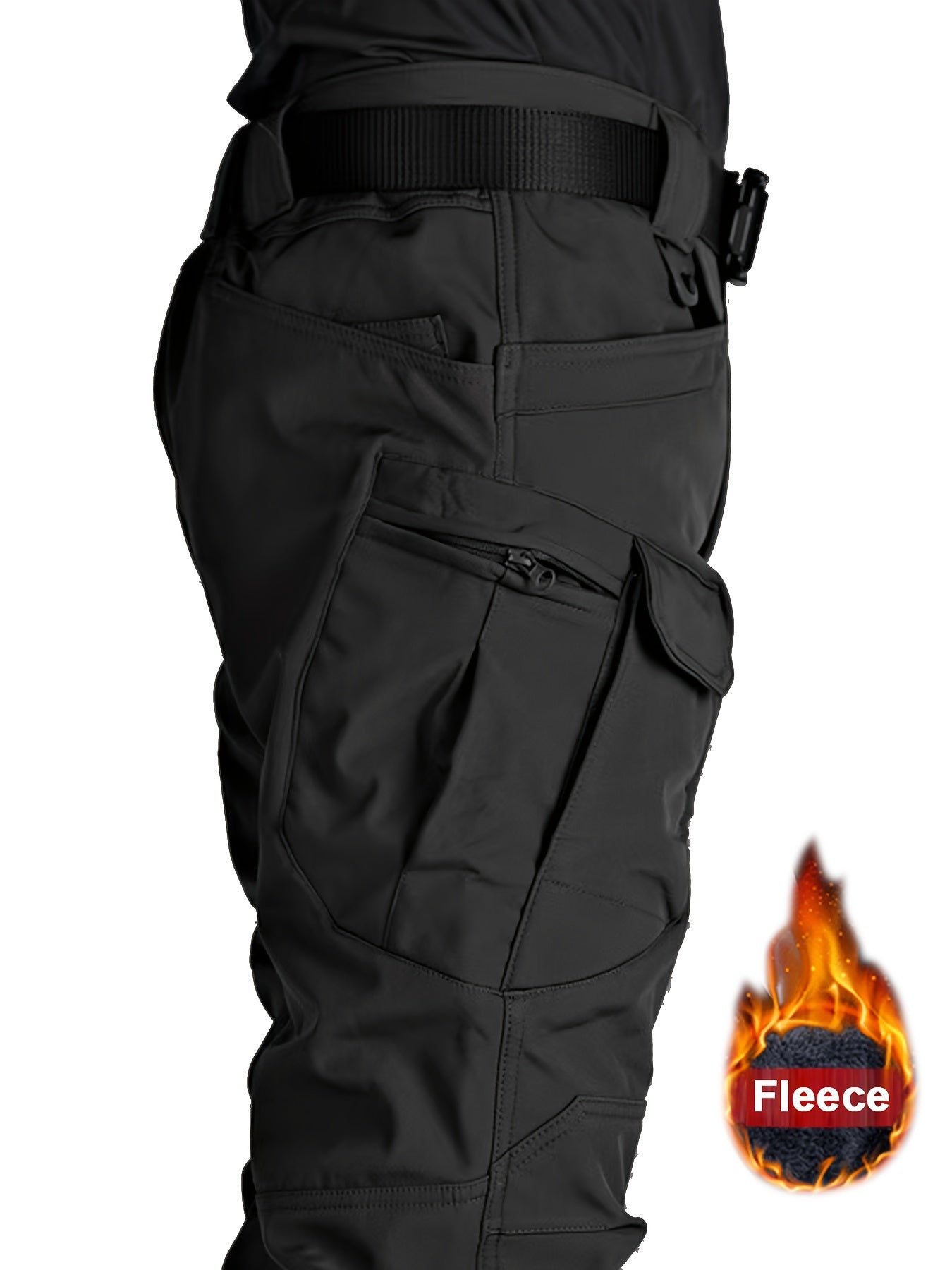 Finian | Men's Tactical Pants with Fleece Lining, Winter Outdoor Cargo Pants, Stretch Fabric, Multiple Pockets, Thermal Comfort