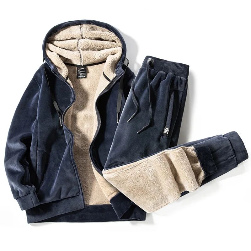 Castor | Classic fleece-lined warm tracksuit for men