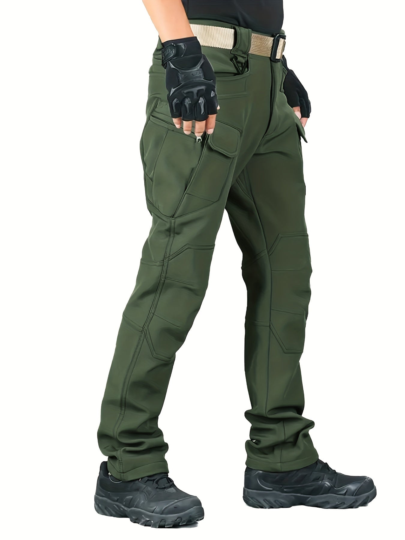 Finian | Men's Tactical Pants with Fleece Lining, Winter Outdoor Cargo Pants, Stretch Fabric, Multiple Pockets, Thermal Comfort