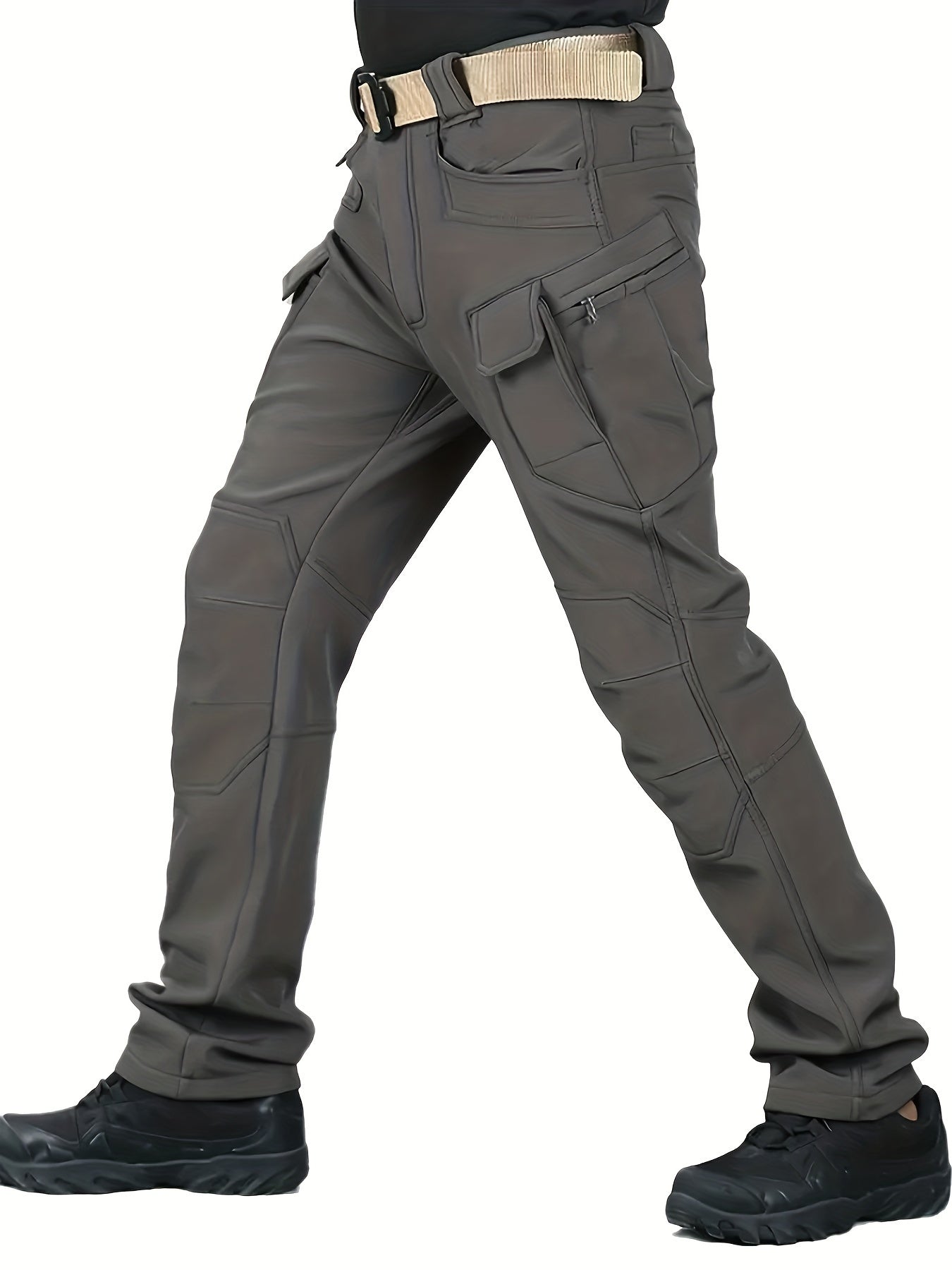 Finian | Men's Tactical Pants with Fleece Lining, Winter Outdoor Cargo Pants, Stretch Fabric, Multiple Pockets, Thermal Comfort