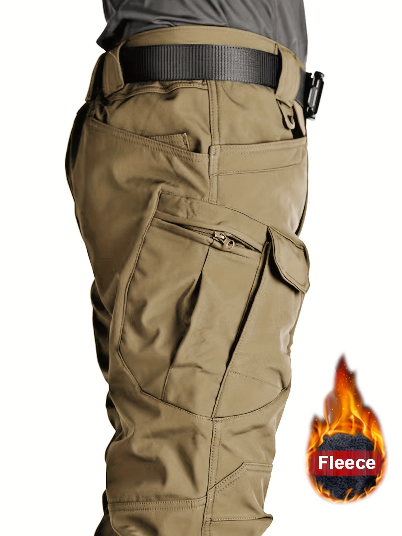 Finian | Men's Tactical Pants with Fleece Lining, Winter Outdoor Cargo Pants, Stretch Fabric, Multiple Pockets, Thermal Comfort