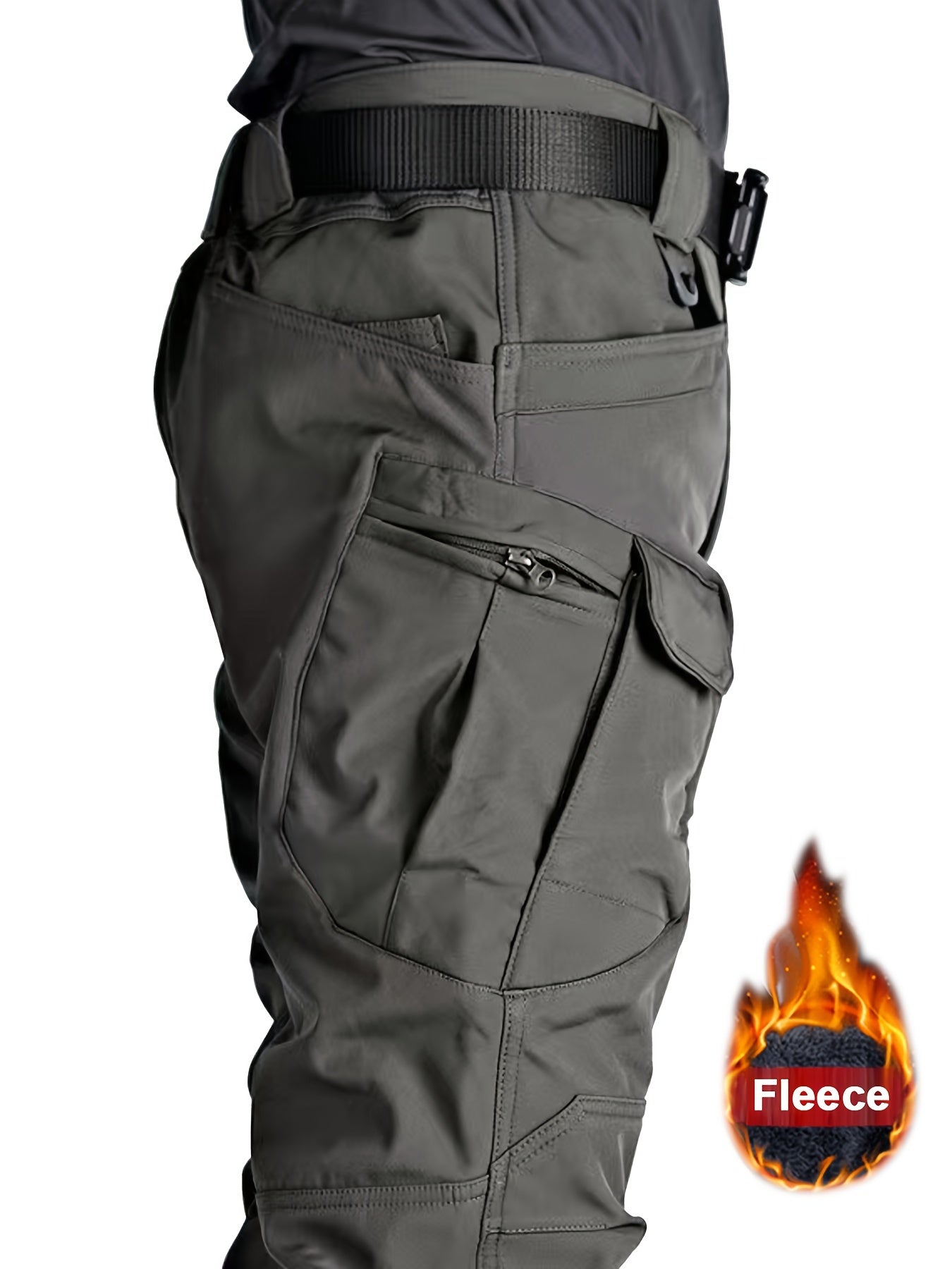 Finian | Men's Tactical Pants with Fleece Lining, Winter Outdoor Cargo Pants, Stretch Fabric, Multiple Pockets, Thermal Comfort