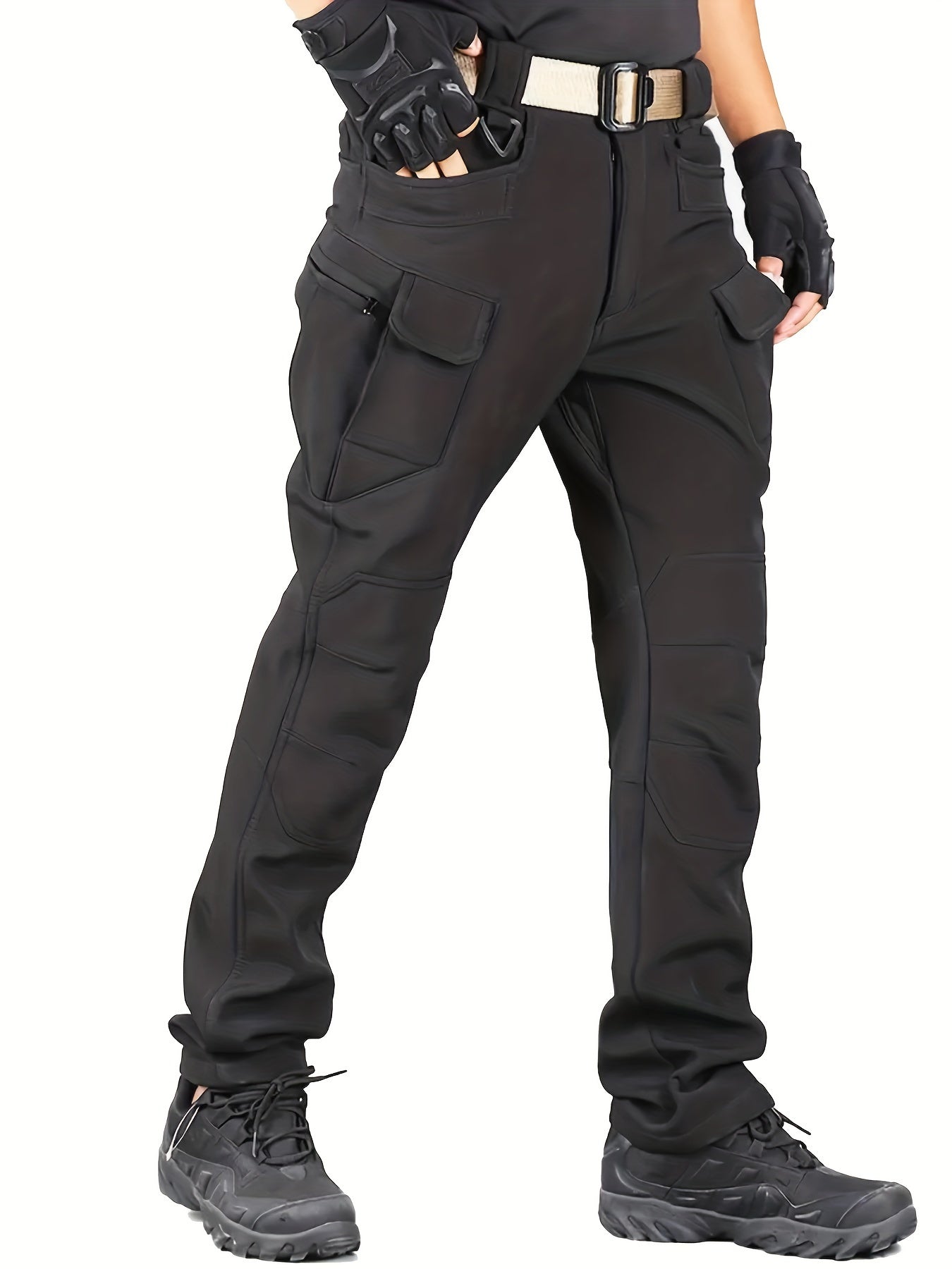 Finian | Men's Tactical Pants with Fleece Lining, Winter Outdoor Cargo Pants, Stretch Fabric, Multiple Pockets, Thermal Comfort