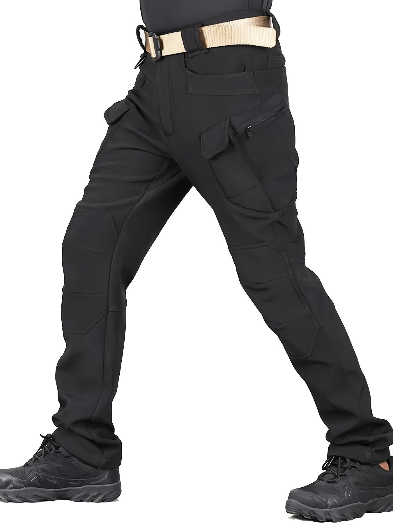Finian | Men's Tactical Pants with Fleece Lining, Winter Outdoor Cargo Pants, Stretch Fabric, Multiple Pockets, Thermal Comfort