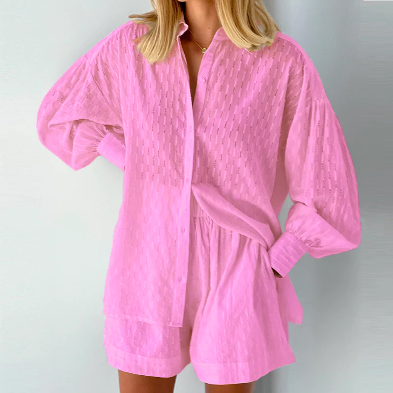 Layla - Stylish Shorts & Breezy Blouse Top