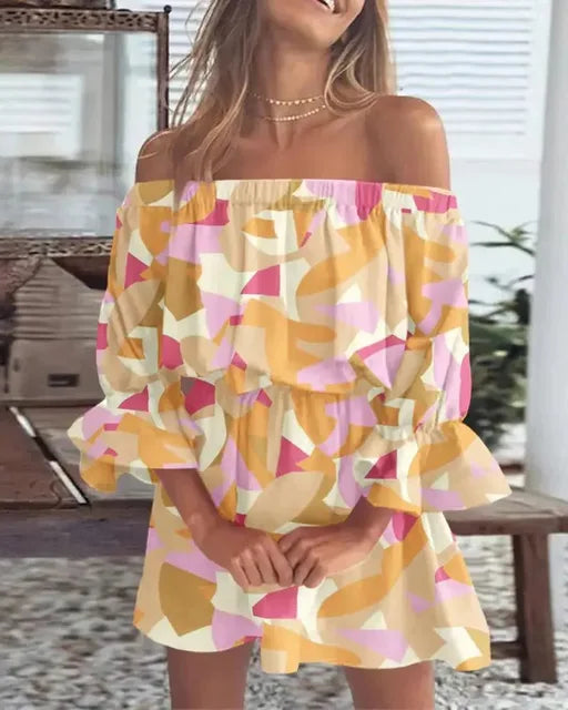 Laura - Off the Shoulder Summer Mini Dress