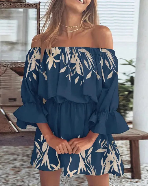 Laura - Off the Shoulder Summer Mini Dress