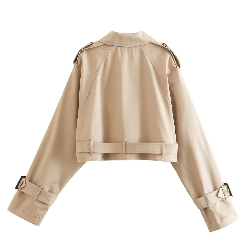 Alice - Elegant and Lightweight Beige Short Jacket