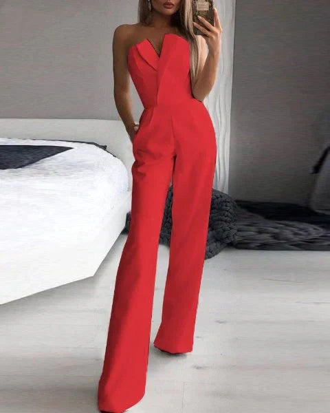 Amity - Elegant and Fashionable Strapless Jumpsuit