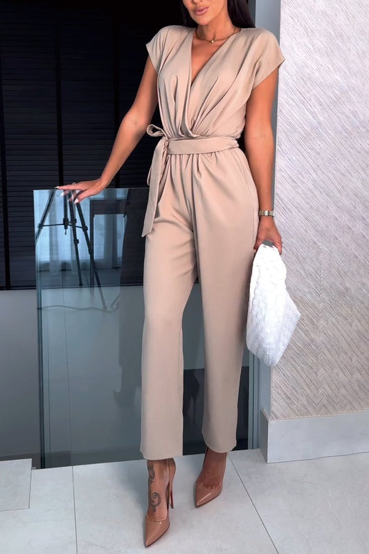 Isla - Women's V Neck Elegant Jumpsuit